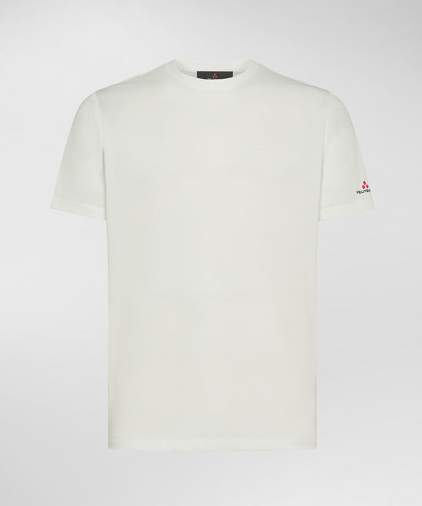 ZOLE T-shirt in piquet stretch di cotone e seta