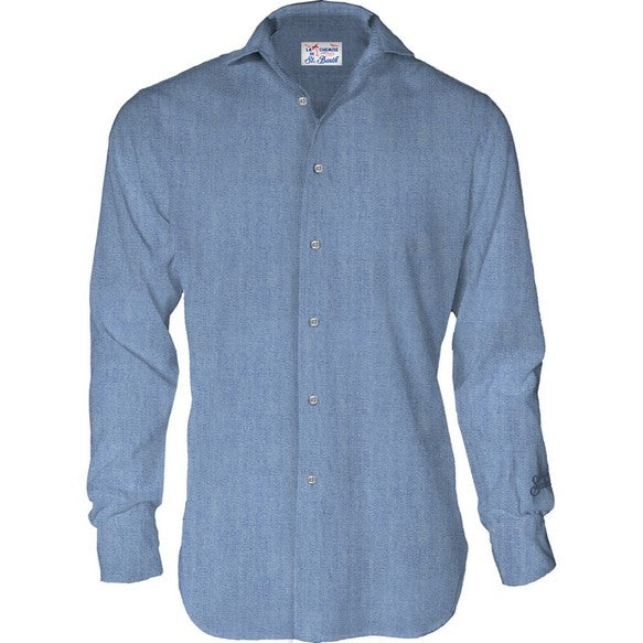 Camicia uomo Pamplona in cotone denim blu