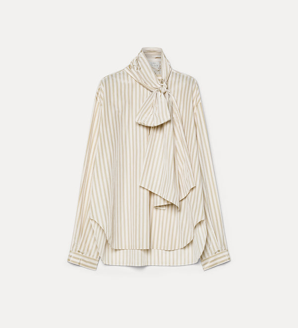 Camicia in taffetà a righe
