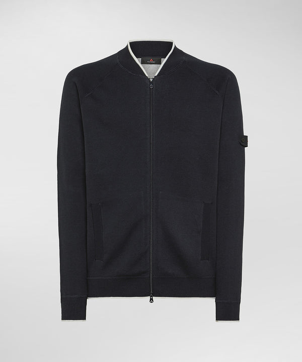MOSK Maglia full zip effetto felpa