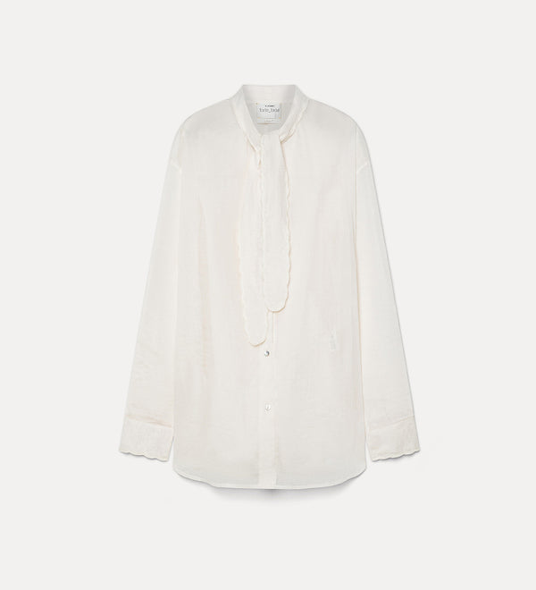 Camicia in mussola con fiocco “mémoires d'enfance”