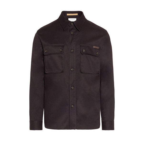 Camicia Overshirt in Gabardina Smerigliata