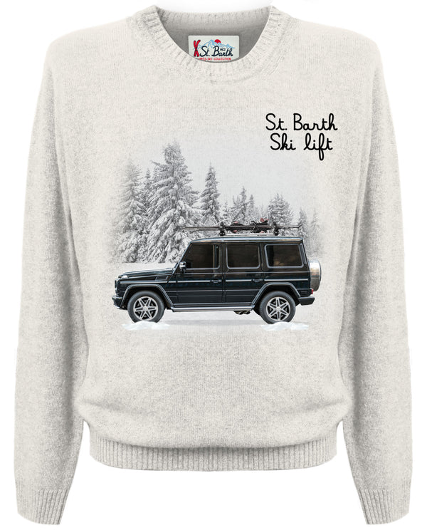 Maglione Heron Print con stampa "SKI LIFT"