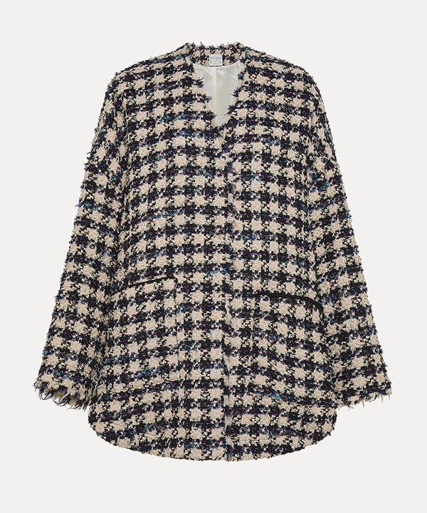 Blouson oversize in tweed