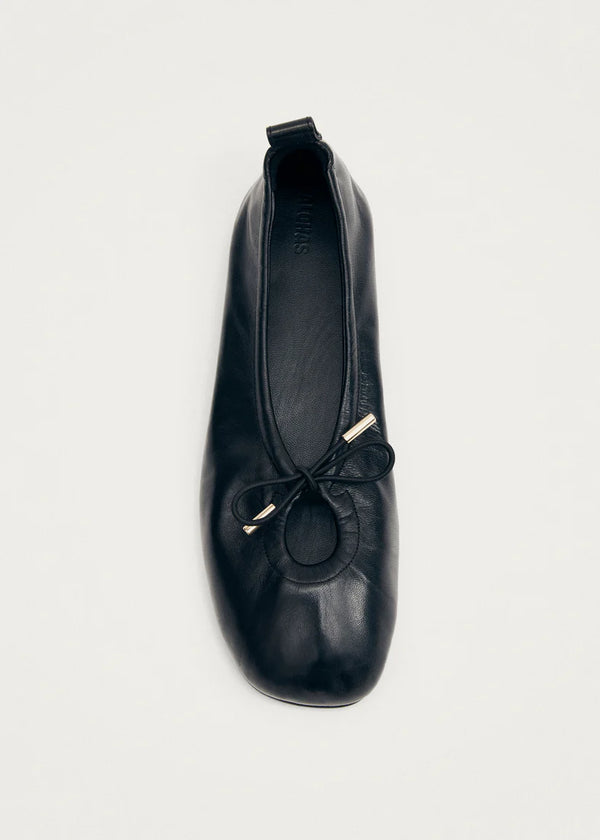 Ballerine elastiche in pelle nera