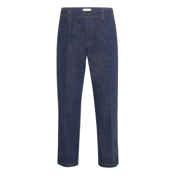 Pantalone Chino in Denim Indaco